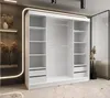 Raummeister Schwebetürenschrank 3D (3-türig) 230 cm - Weiß Produktbild-Vorschau 2