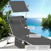 Chaise longue en aluminium Aurelie, rembourrée et pliable - Voir les images du produit 4