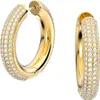 Swarovski Dextera Creoles, Weiss 5618305 Anteprima dell’immagine prodotto 2