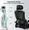 An anatomical illustration of a human spine and a close-up of an ergonomic office chair, highlighting its supportive features. Produktbild-Vorschau