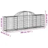 vidaXL Gabionen mit Hochbogen 13 Stk. 200x30x60/80 cm Produktbild-Vorschau 9
