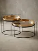 Couchtisch 2er Set Gold / Schwarz Metall Hammerschlag Produktbild-Vorschau 8