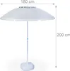 Kulatý zahradní slunečník 180 cm, šedý RD20940 Náhled obrázku produktu 4