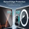 Close-up view of a transparent phone case highlighting its raised edges for screen and camera protection. Produktbild-Vorschau