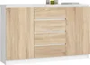 Kommode AKORD K160 Weiß 160 cm 2 Türen 4 Schubladen 4 Produktbild-Vorschau 1