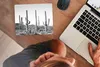 MuchoWow® Mauspad Mousepad Kakteen - Schwarz und weiß - Produktbild-Vorschau 3