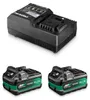 Multivolt accuset 36v/18v (2,5ah/5,0ah) 2 stuks + oplader Productafbeelding-voorbeeld 1