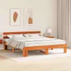 Möbel Bettgestell mit Kopfteil Wachsbrown 200x200 cm Produktbild-Vorschau 5