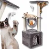 A collage of cats interacting with a cat tree. Náhľad obrázku produktu