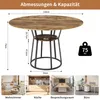 JEDNODUCHÝ Okrúhly jedálenský stôl, priemer 120 cm, pre 4-6 Náhľad obrázku produktu 3