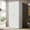 Kleiderschrank Base | 80 x 52 x 177 cm | Weiß Produktbild-Vorschau 3