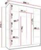 MIRJAN24 Kleiderschrank Santi II, Schlafzimmer, mit Produktbild-Vorschau 5