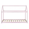 [en.casa] Kinderbett 90x200cm Rosa Haus Holz Natur Produktbild-Vorschau 6