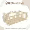 Crazy Pine Kinderbett 120x190 cm – Natürlichem Holz - Produktbild-Vorschau 2