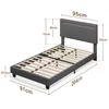 A diagram of a bed frame with dimensions indicated by measurement lines and text labels. Náhled obrázku produktu