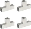 Connettore per pali 4 pz. Forma a T Metallo zincato 71 x 71 Anteprima dell’immagine prodotto 1