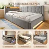 LVHOM Bekleden bed 140x200 cm, hoekbed van fluweel, bed met Productafbeelding-voorbeeld 8