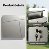 Cassetta postale di design Wiltec V23 in acciaio inox 370 x Anteprima dell’immagine prodotto 13