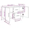 Technical drawing of a cabinet with dimensions indicated. Produktbild-Vorschau