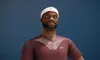 A digital rendering of a male tennis player wearing a Nike headband and shirt. Produktbild-Vorschau