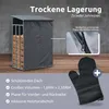DELUKE® Kaminholzregal Außen mit Dach ELOS - 130x70x185cm | Produktbild-Vorschau 4