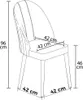 Skye Decor, Mara - Cappuccino, Oro, Set di sedie (2 pezzi), Anteprima dell’immagine prodotto 3