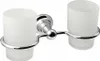 Sapho DIAMOND Doppelglashalter, Milchglas, Chrom Produktbild-Vorschau 1