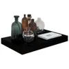 Plovoucí nástěnná police černá vysoký lesk 40 x 23 x 3,8 cm Náhled obrázku produktu 3
