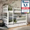 Hochbett 90x200 cm Etagenbett mit 2 Matratzen und 2 Produktbild-Vorschau 1
