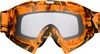 Occhiali da motocross arancioni con lenti trasparenti Anteprima dell’immagine prodotto 1