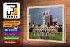 Holzschild Reise 30x20cm Kuala Lumpur Sultan Abdul Building Produktbild-Vorschau 3