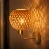 LUXOLAR LED Wandleuchte Rattan Boho Beige/Grau E27 - Produktbild-Vorschau 4