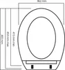 Copriwater SEPIO, ovale nero, sedile WC antibatterico Anteprima dell’immagine prodotto 5