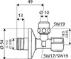 Schell Eckregulierventil COMFORT chrom, mit ASAG 1/2" x Produktbild-Vorschau 7