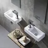 Lavabo Retangolare In Vetroceramica Da Appoggio, Bianco Anteprima dell’immagine prodotto 9