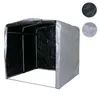 A silver and black portable storage shed or garage. Produktbild-Vorschau