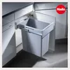 A pull-out trash bin installed in a kitchen cabinet. Náhled obrázku produktu