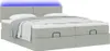 vidaXL Ottoman-Bett mit Matratzen & LEDs Hellgrau 200x200 Produktbild-Vorschau 6