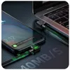 A close-up shot of a USB-C cable connecting a smartphone to a laptop, with the cable and phone screen displaying illuminated green graphics and text. Anteprima dell’immagine prodotto