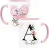 Kaffee-Tasse mit Name und Spruch mit Herz Initiale Produktbild-Vorschau 1