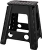 A black folding stool is shown against a white background. Náhled obrázku produktu