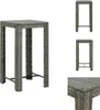 vidaXL Garten-Bartisch Grau 60,5x60,5x110,5 cm Poly Rattan Produktbild-Vorschau 1