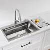 Cecipa Edelstahlspüle 70x45 cm Küchenspüle mit Stufe & Produktbild-Vorschau 2