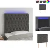 vidaXL LED Kopfteil Dunkelgrau 100x7x118/128 cm Samt -  Produktbild-Vorschau 1