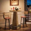 Bartisch, 95 cm hoher runder Stehtisch mit Metallfußstütze, Produktbild-Vorschau 10