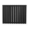 Oval Röhrenheizkörper - 600mm x 780mm - Schwarz Produktbild-Vorschau 2