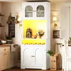 Flieks 180cm Hochschrank mit App-RGB-LED, gewölbte Produktbild-Vorschau 1