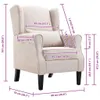 vidaXL Poltrona in tessuto beige Anteprima dell’immagine prodotto 7