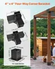 Kit staffe per pergola 4x4 pollici Staffe interne 3,5x3,5 a Anteprima dell’immagine prodotto 2
