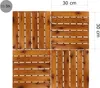 11 Stück ca. 1QM Holzfliese Akazienholz FSC®-zertifiziert 30x30cm Fliese Stecksystem Zuschneidbar Produktbild-Vorschau